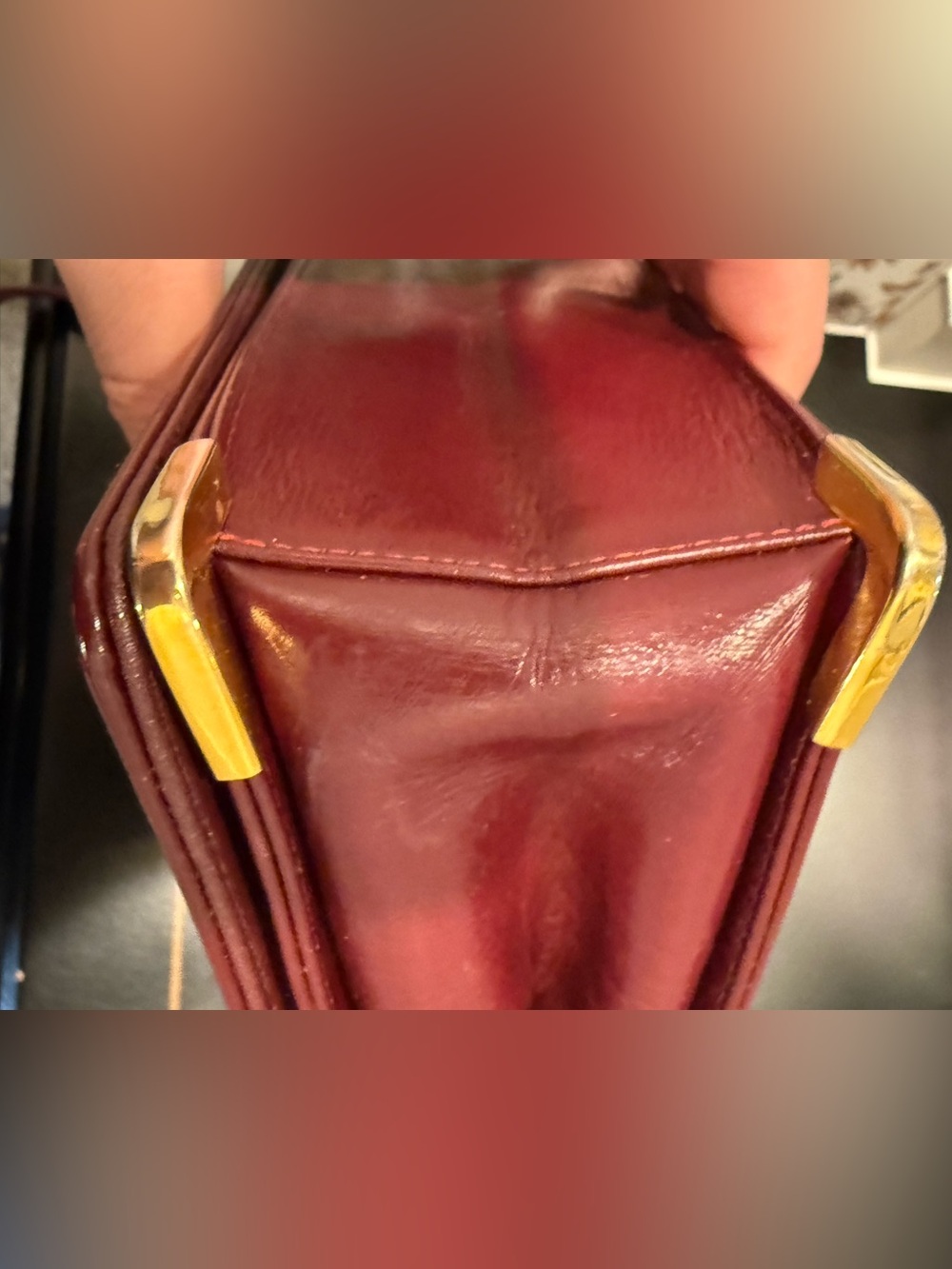 Christian Dior Vintage Burgundy Leather Shoulder Bag - Picture 10 of 13